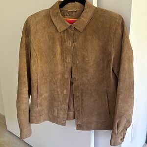 Isaac Mizrahi for Target Tan Suede fully lined jacket